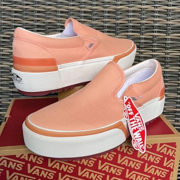 Vans Classic Slip-On S Pastel Peach Pearl/True White WMNS - Picture 9 of 16